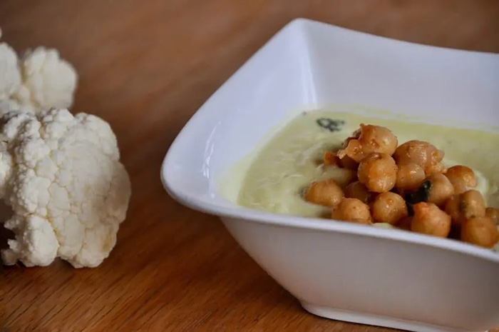 Cauliflower And Chickpea Cream In The Thermomix Thermomix Recipes