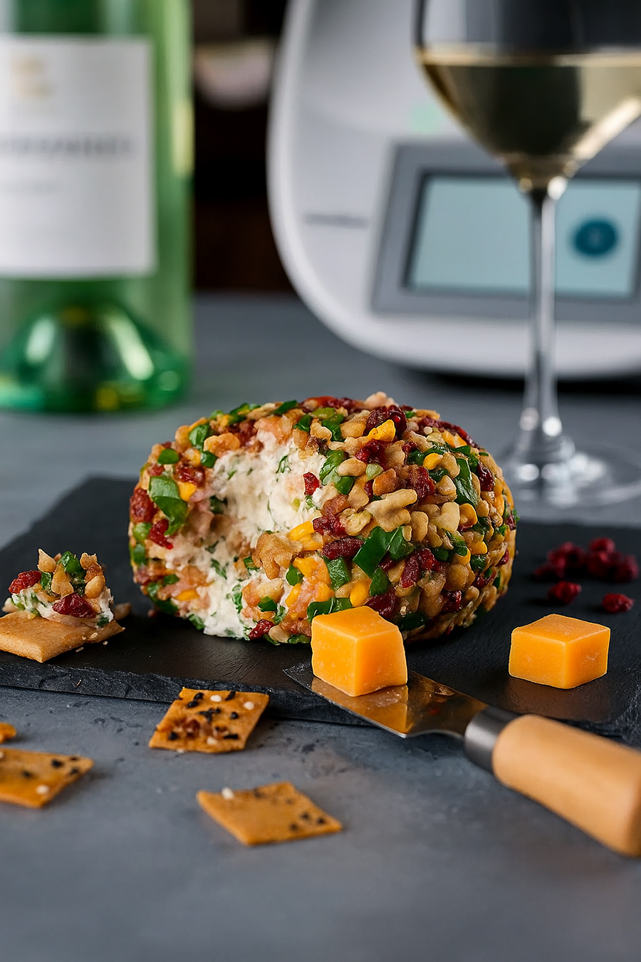 Käseball mit drei Käsesorten, in der Thermomix