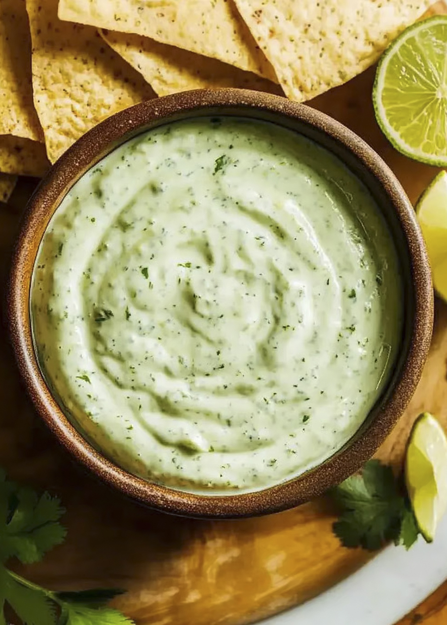 Koriander-Limetten-Creme für Tacos aus dem Thermomix Koriander-Limetten-Creme für Tacos aus dem Thermomix