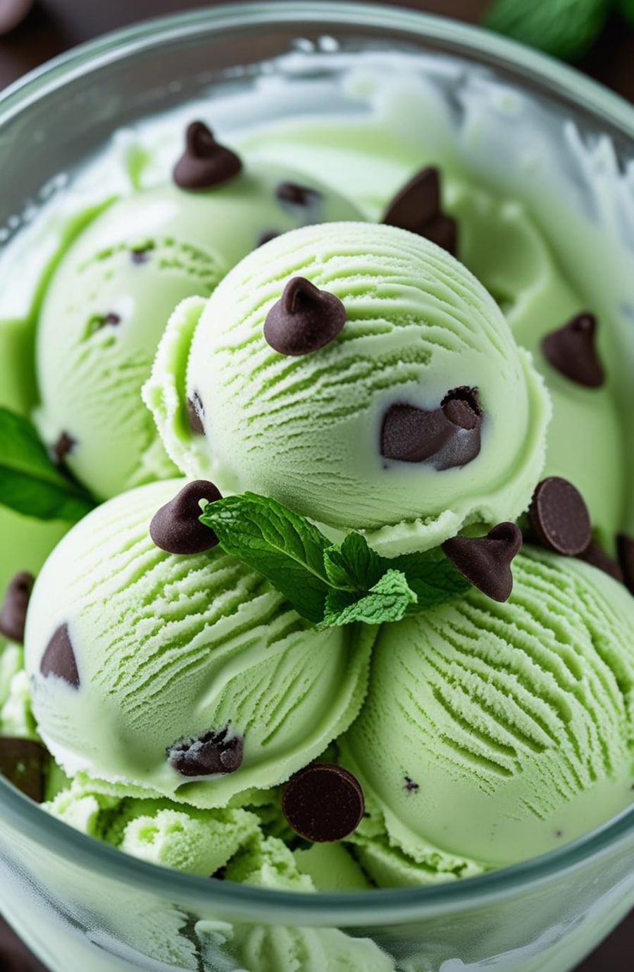 Minze-Schokoladenstückchen-Eis aus dem Thermomix