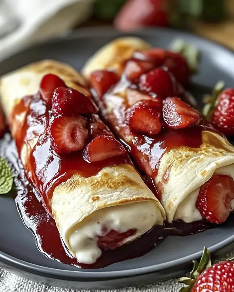 Chimichangas mit Erdbeer-Cheesecake aus dem Thermomix