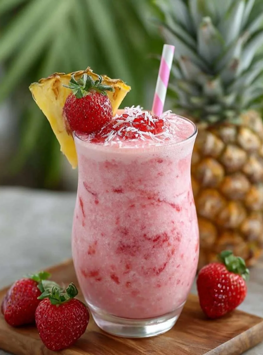 Erdbeer-Piña-Colada mit Malibu-Frosting aus dem Thermomix