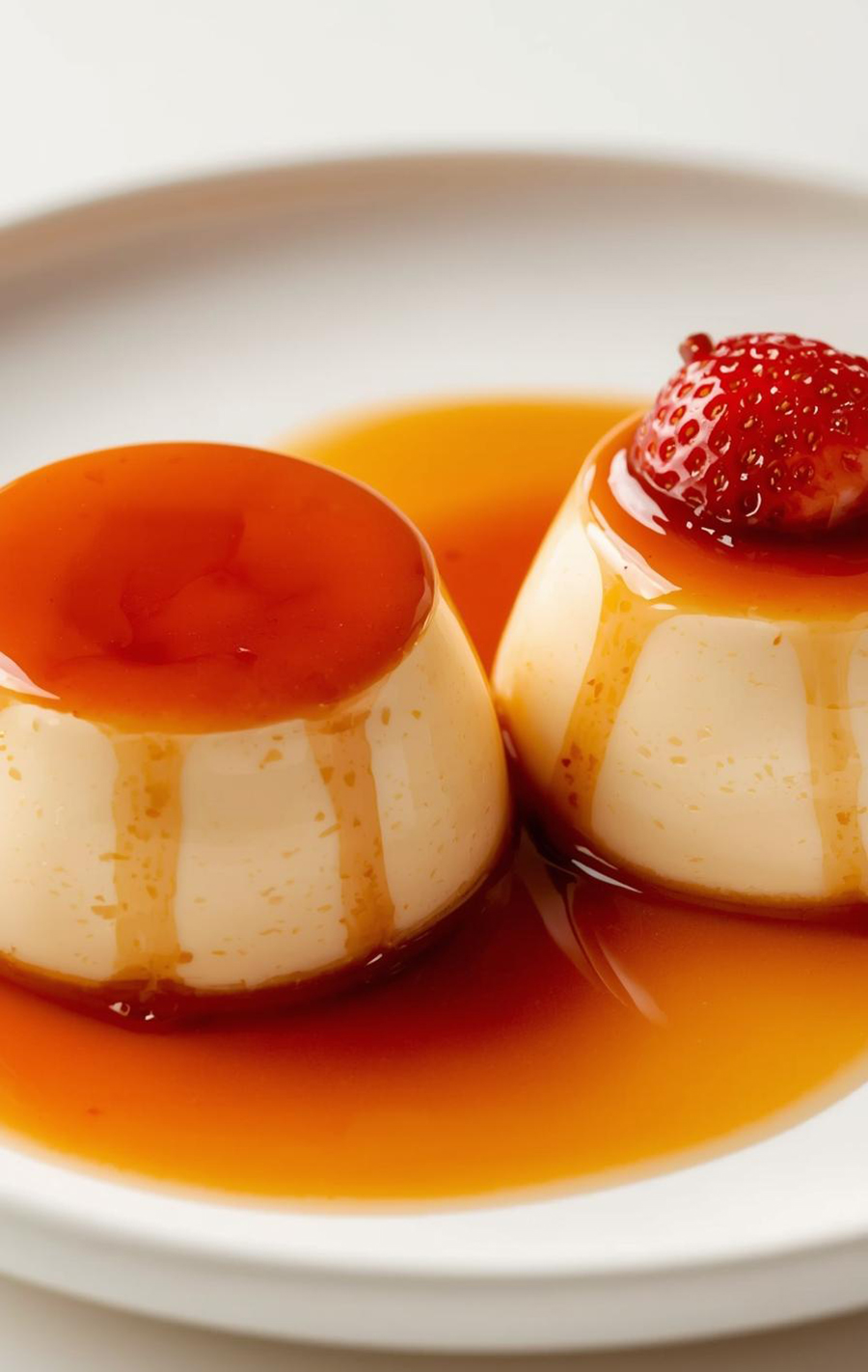 Panna Cotta mit Vanille und Erdbeer-Karamell aus dem Thermomix Panna Cotta mit Vanille und Erdbeer-Karamell aus dem Thermomix