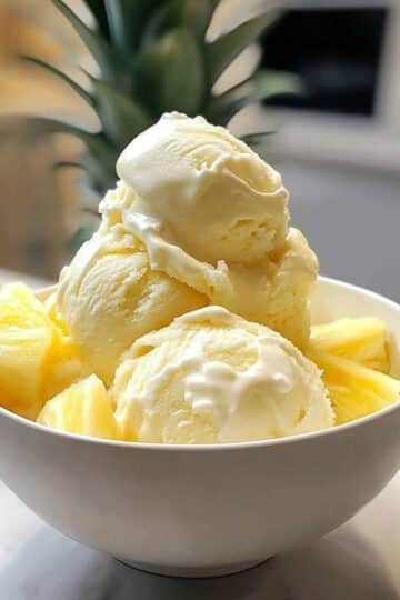 Griechisches Joghurt-Eis mit Ananas in der Thermomix