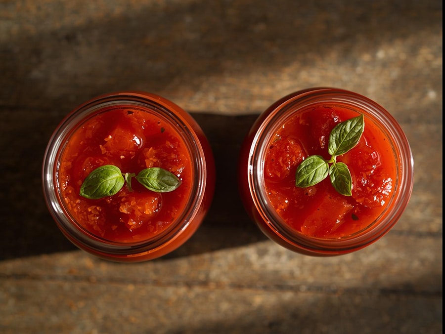 Tomaten-Basilikum-Marmelade aus der Thermomix