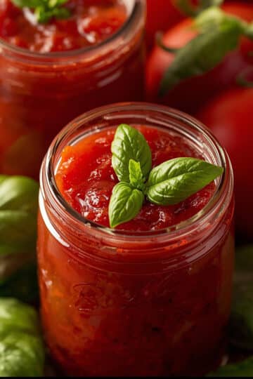 Tomaten-Basilikum-Marmelade aus der Thermomix