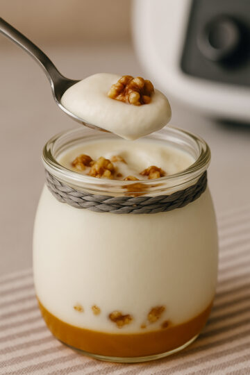 Hausgemachter Joghurt mit Honig und Walnüssen im Thermomix