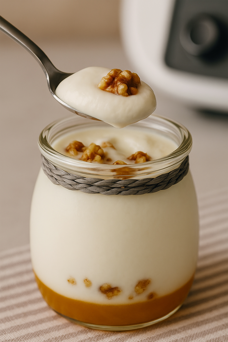 Hausgemachter Joghurt mit Honig und Walnüssen im Thermomix Hausgemachter Joghurt mit Honig und Walnüssen im Thermomix