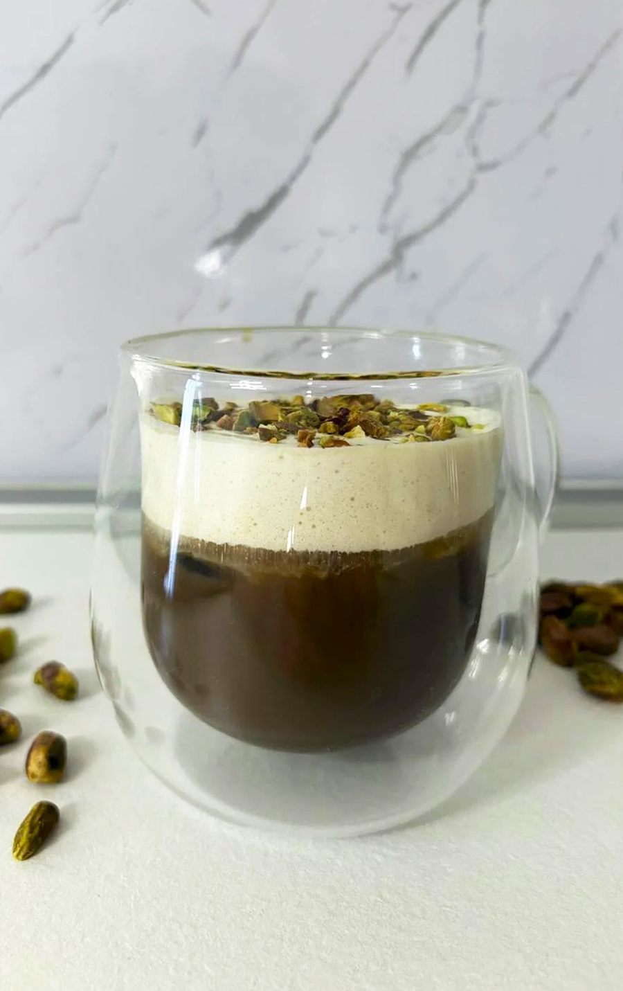 Kalter Kaffee mit Pistaziencreme im Thermomix Kalter Kaffee mit Pistaziencreme im Thermomix