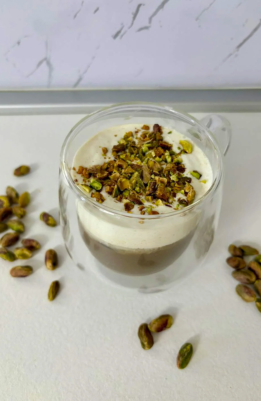 Kalter Kaffee mit Pistaziencreme im Thermomix Kalter Kaffee mit Pistaziencreme im Thermomix