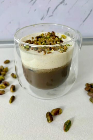 Kalter Kaffee mit Pistaziencreme im Thermomix