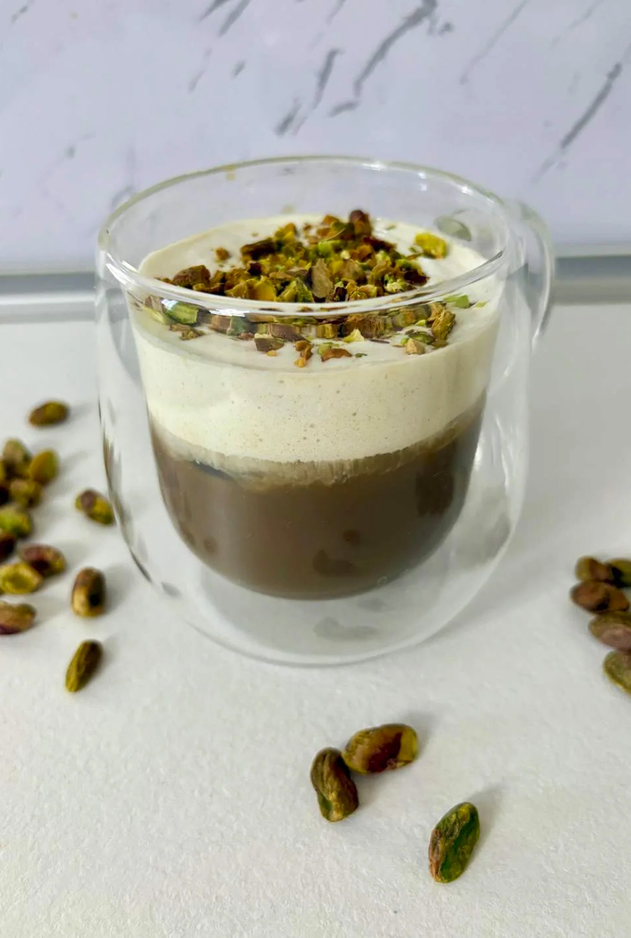 Kalter Kaffee mit Pistaziencreme im Thermomix Kalter Kaffee mit Pistaziencreme im Thermomix