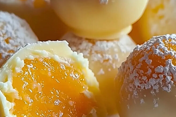 Weiße Schokoladentrüffel mit Orange und Sahne