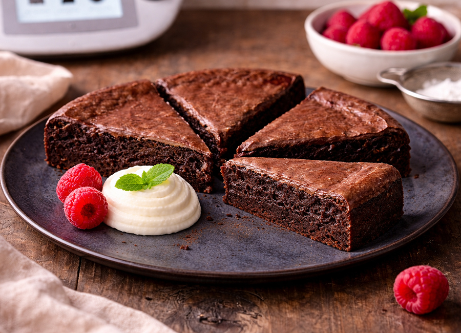Kladdkaka (schwedischer Schokoladenkuchen) aus dem Thermomix