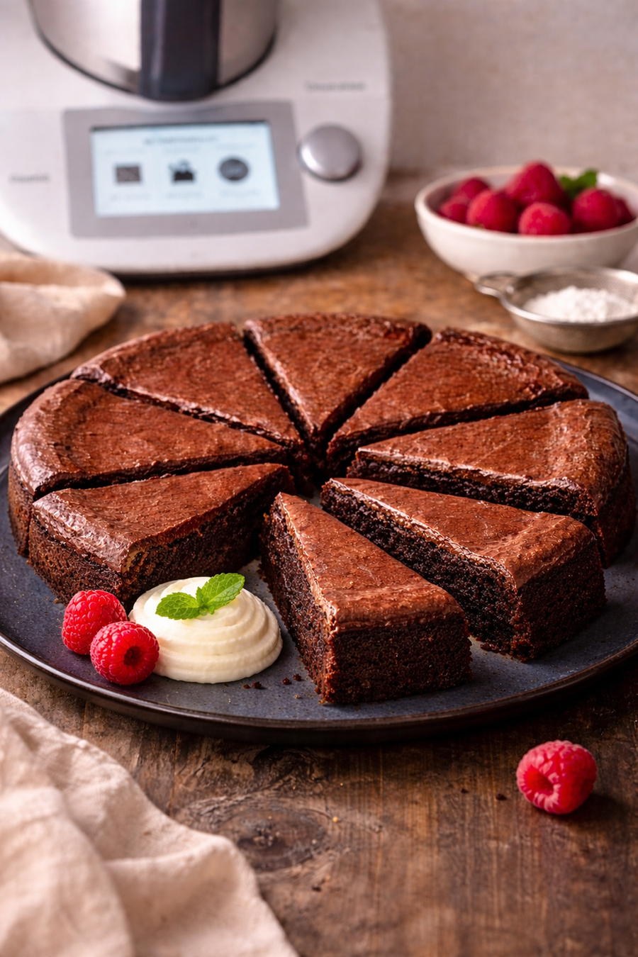 Kladdkaka (schwedischer Schokoladenkuchen) aus dem Thermomix
