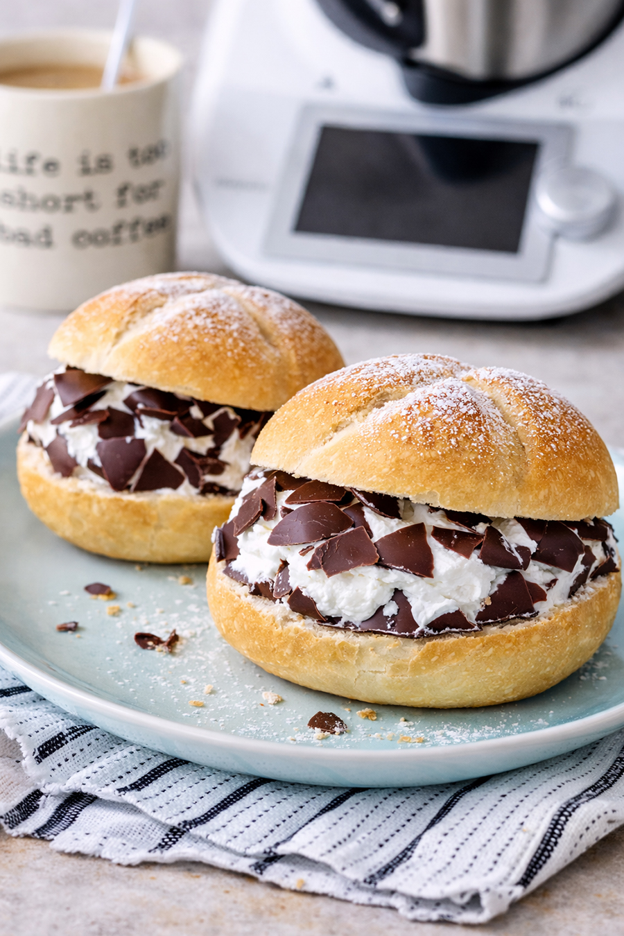 Mohrenkopf-Brötchen im Thermomix