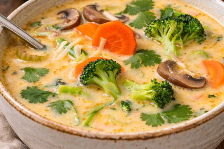 Thai-Kokos-Suppe mit Gemüse aus dem Thermomix