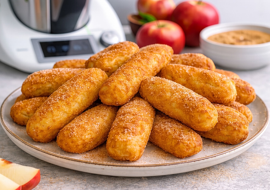 Gebackene Apfelstreifen in 5 Minuten mit dem Thermomix