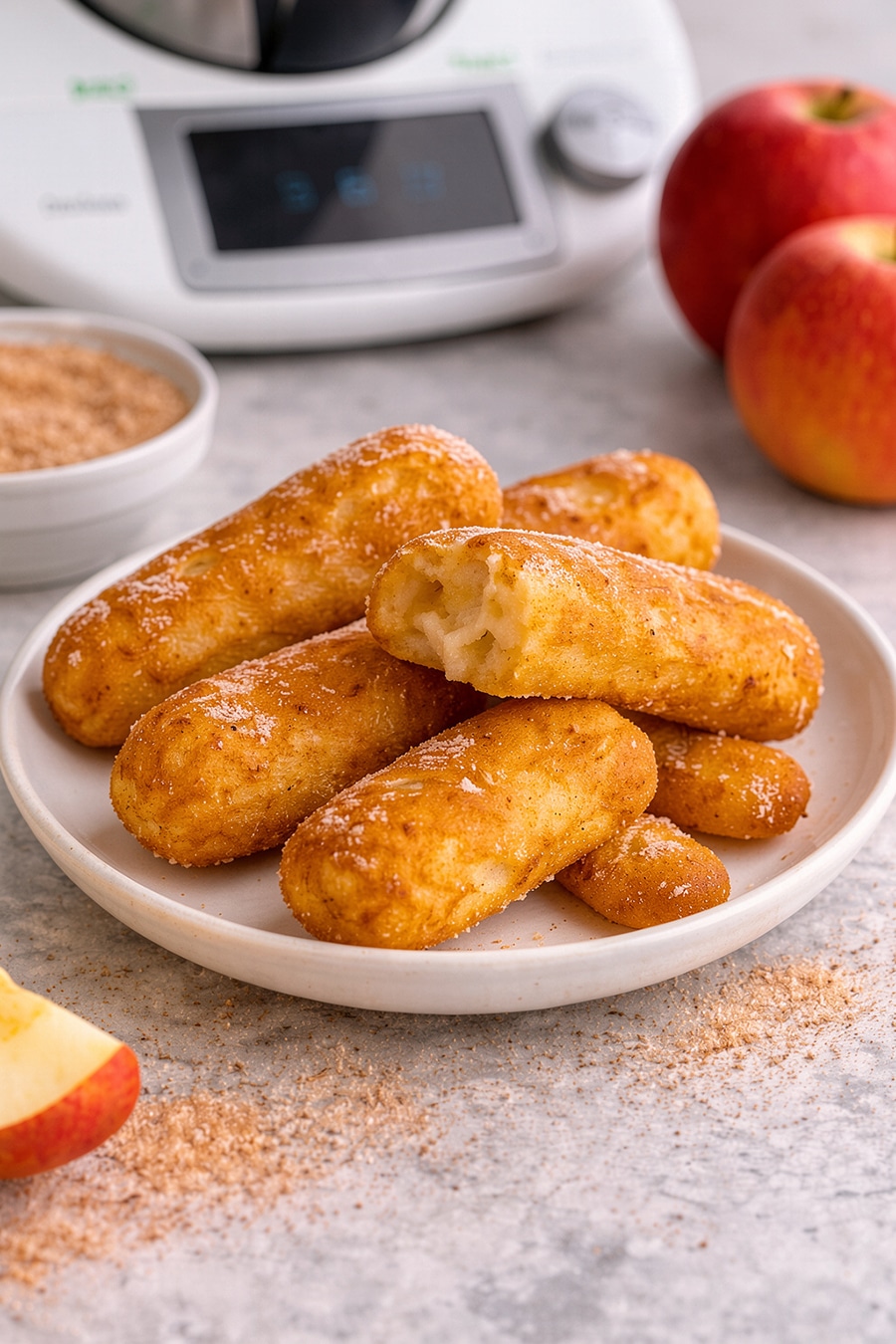 Gebackene Apfelstreifen in 5 Minuten mit dem Thermomix
