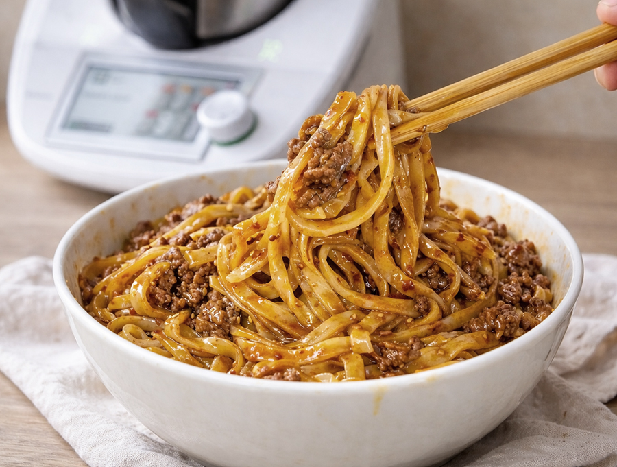 Lo Mein mit Hackfleisch aus dem Thermomix