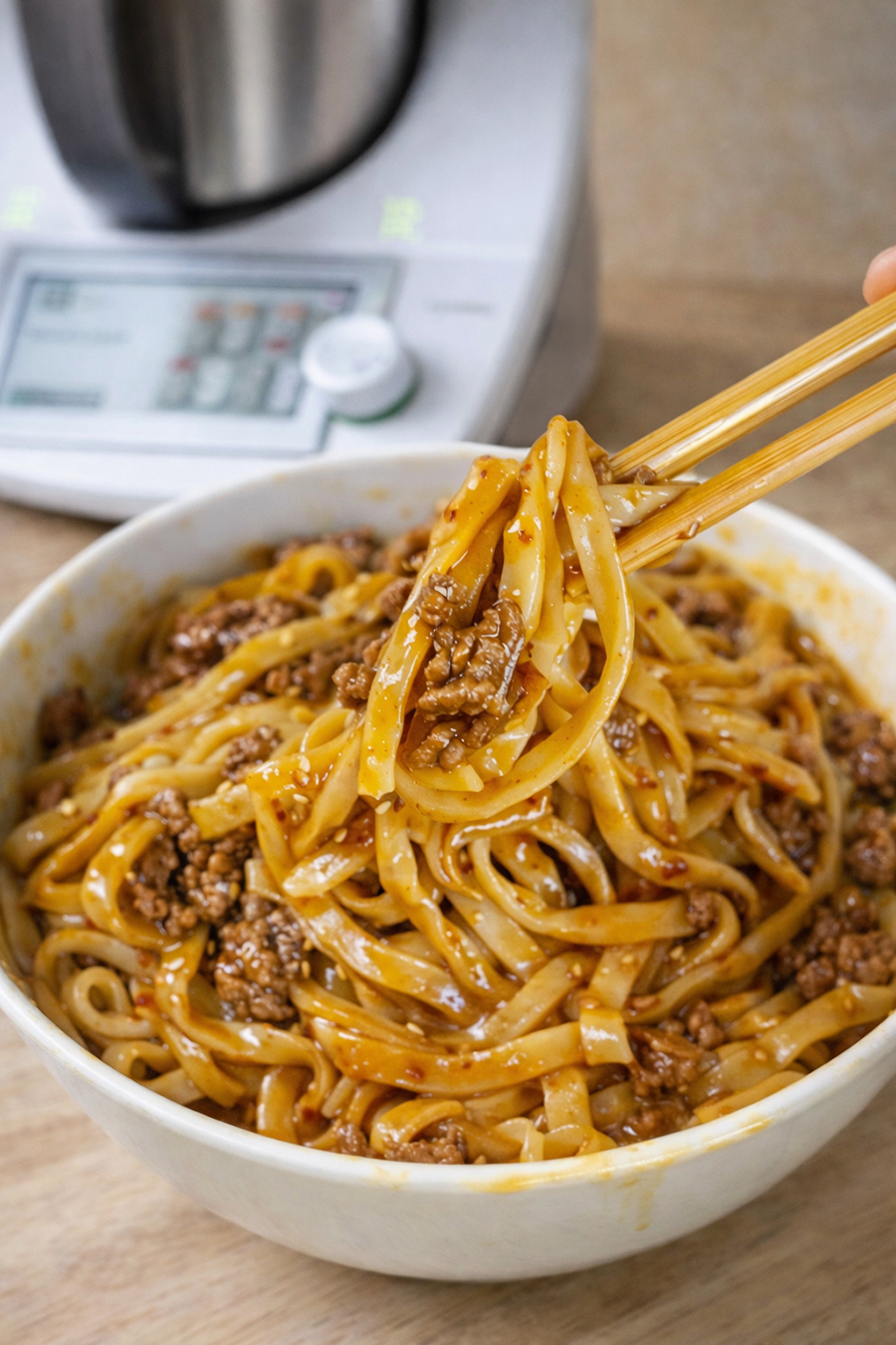 Lo Mein mit Hackfleisch aus dem Thermomix