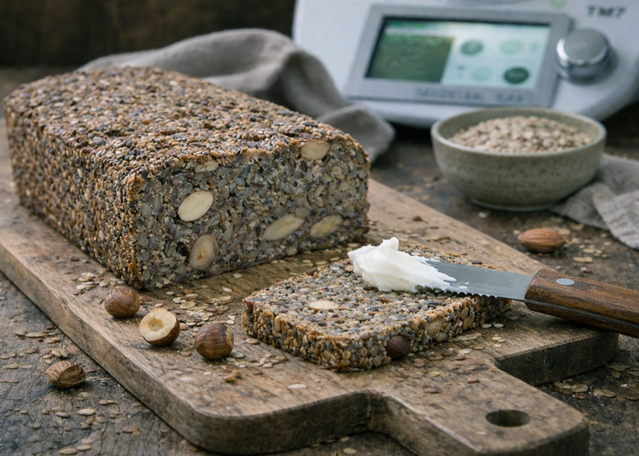 Low-Carb-Vollkornbrot ohne Mehl aus dem Thermomix