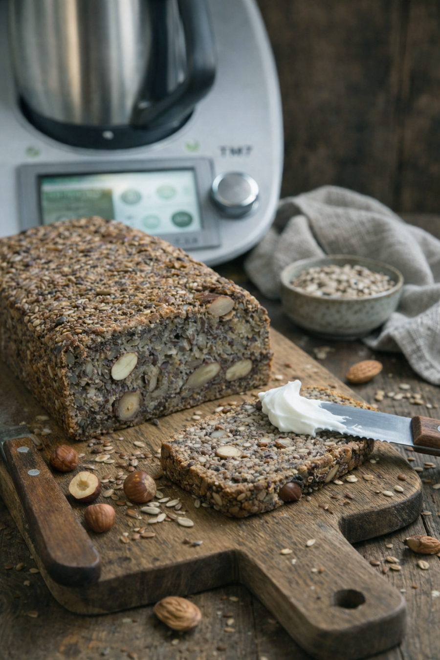 Low-Carb-Vollkornbrot ohne Mehl aus dem Thermomix