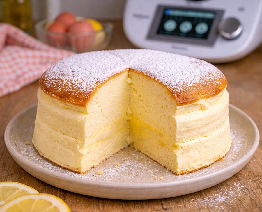 Wolkenkuchen mit Zitrone aus dem Thermomix