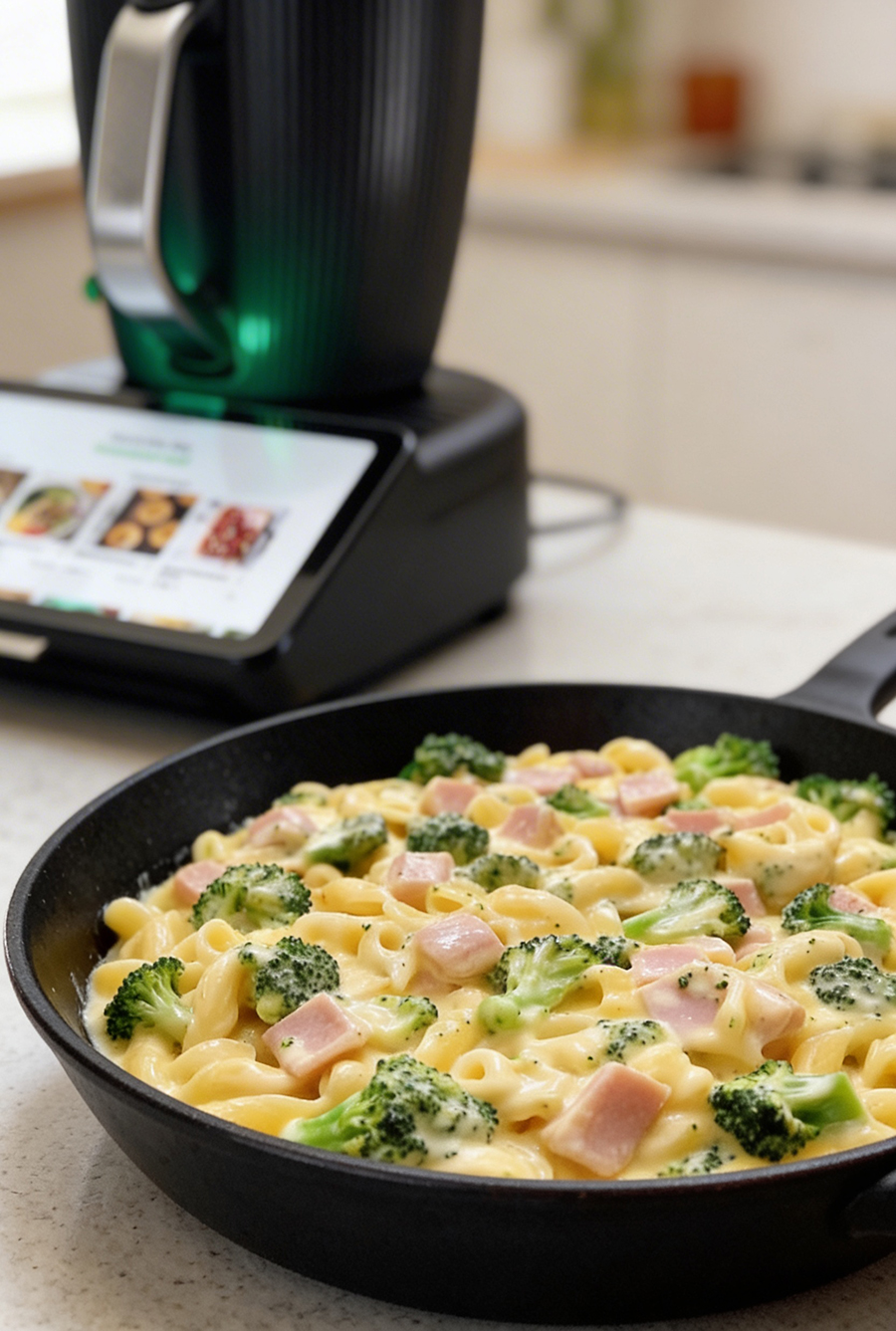 Cremige Pasta mit Brokkoli und Schinken aus dem Thermomix