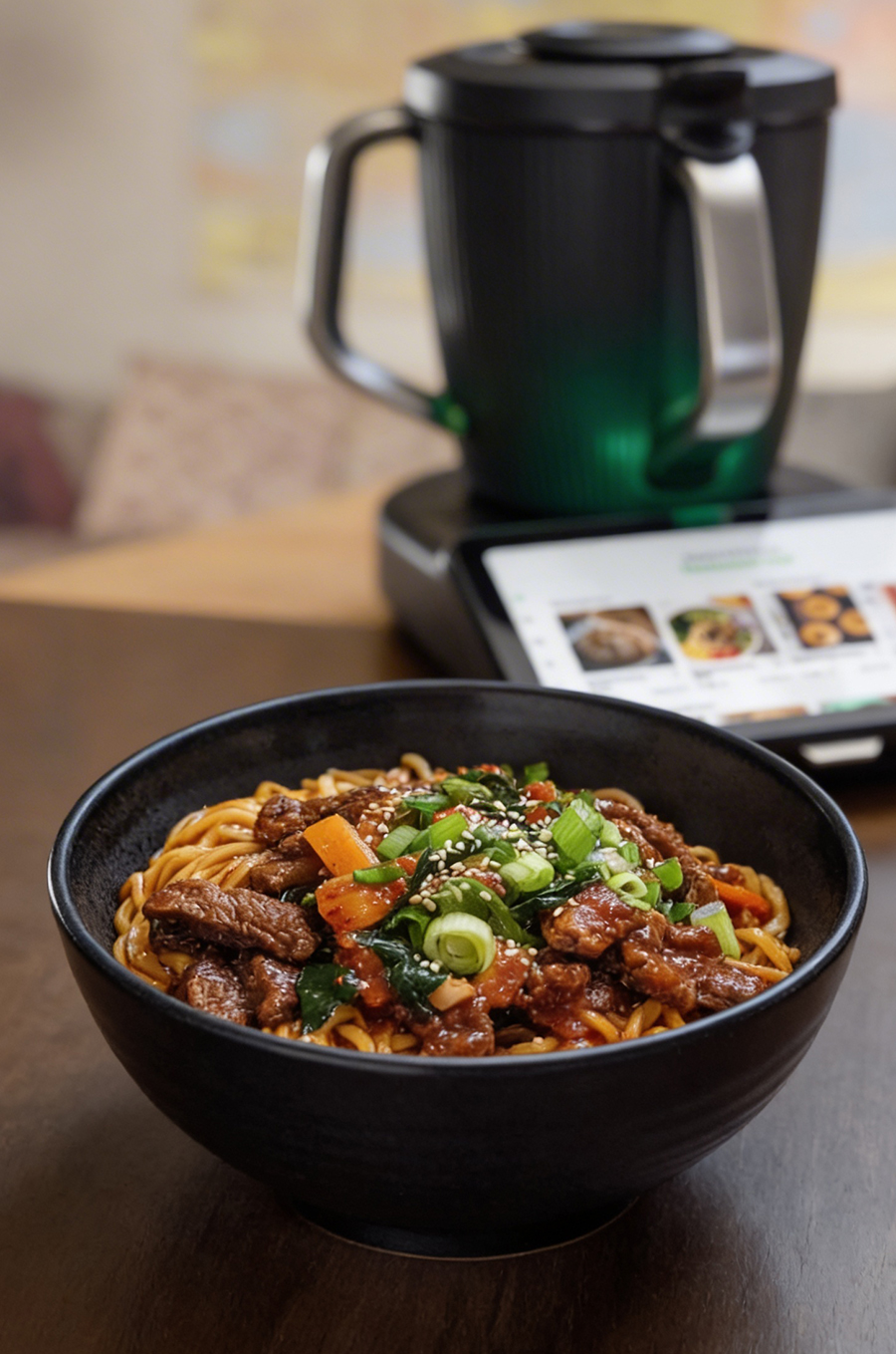 Koreanische Nudeln mit Gochujang aus dem Thermomix Koreanische Nudeln mit Gochujang aus dem Thermomix