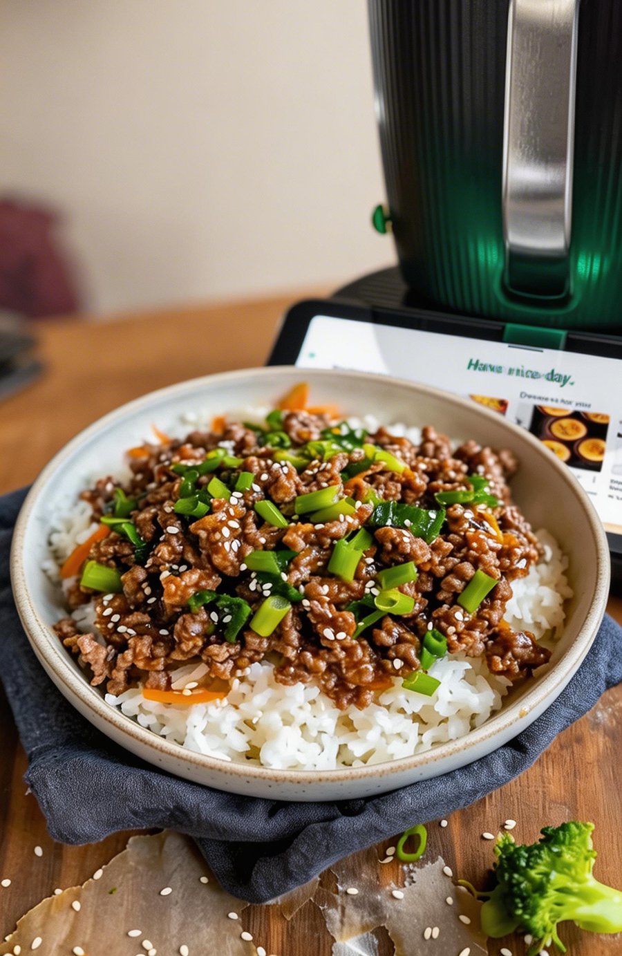 Teriyaki mit Hackfleisch in 20 Minuten aus dem Thermomix