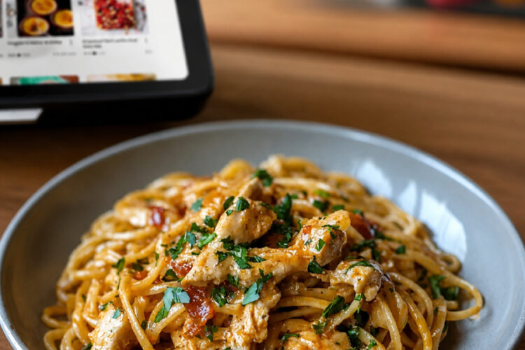 Hähnchen-Linguini in Cowboy-Butter aus dem Thermomix