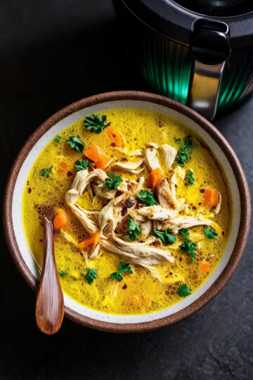 Hühnersuppe mit Kurkuma (entzündungshemmend) aus dem Thermomix
