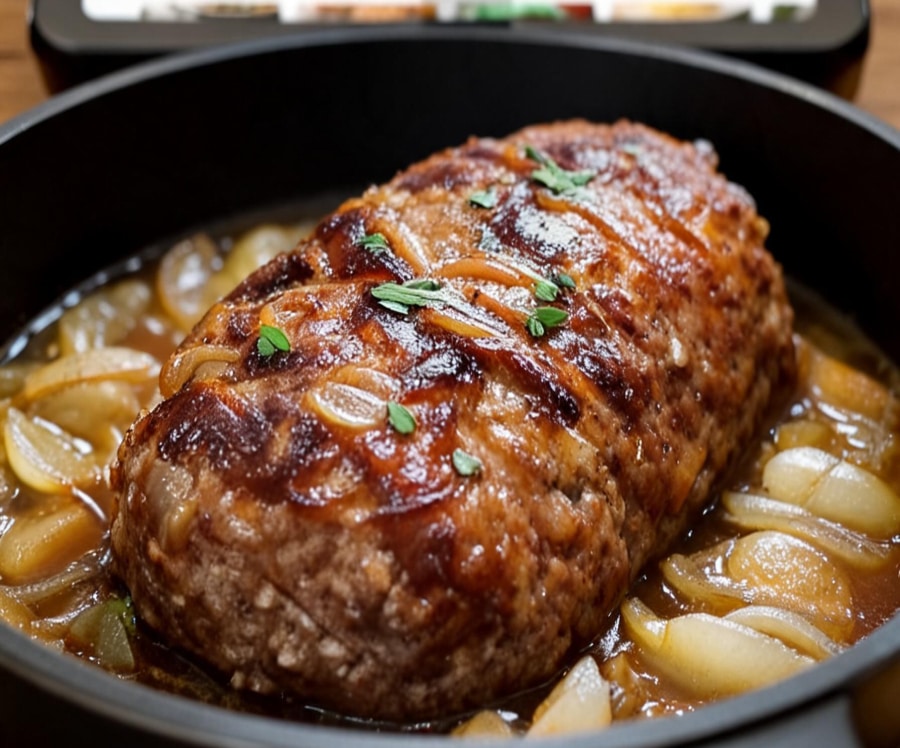 Hackbraten mit Zwiebeln aus dem Thermomix