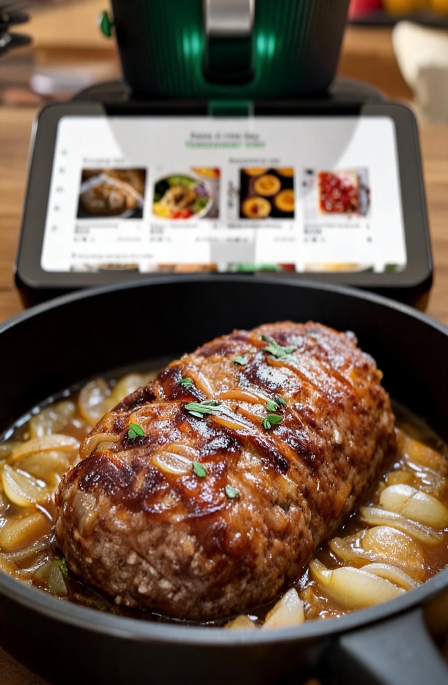 Hackbraten mit Zwiebeln aus dem Thermomix Hackbraten mit Zwiebeln aus dem Thermomix