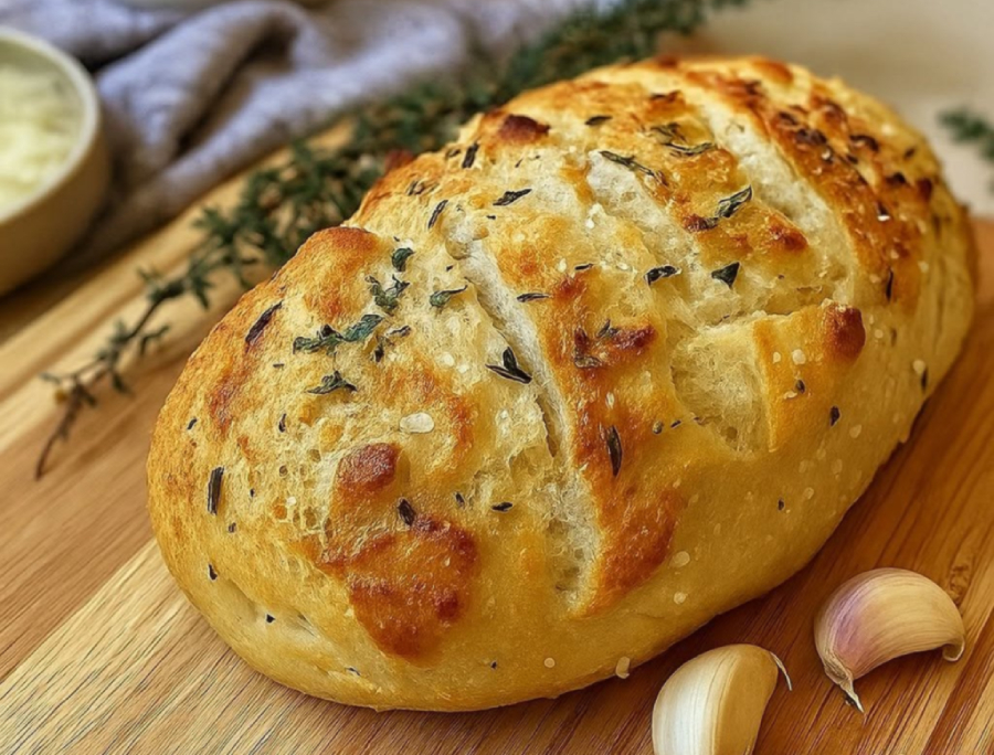 Knoblauchbrot ohne Kneten aus dem Thermomix Knoblauchbrot ohne Kneten aus dem Thermomix