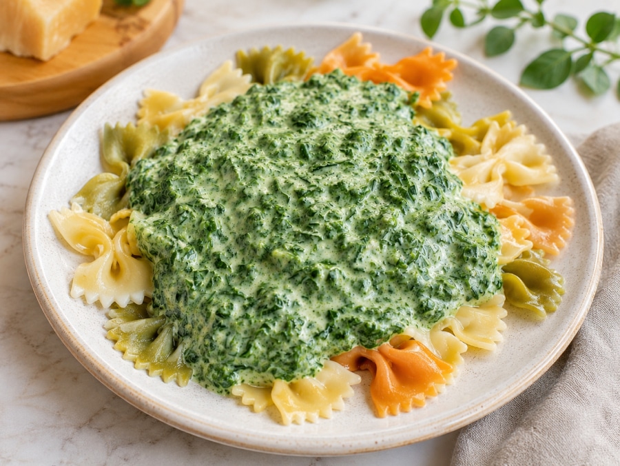 Spinat-Frischkäse-Soße aus dem Thermomix