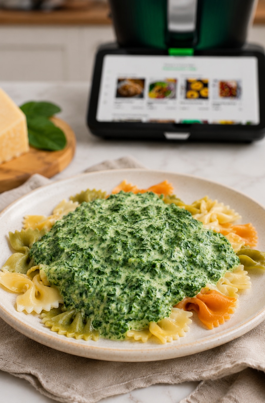 Spinat-Frischkäse-Soße aus dem Thermomix