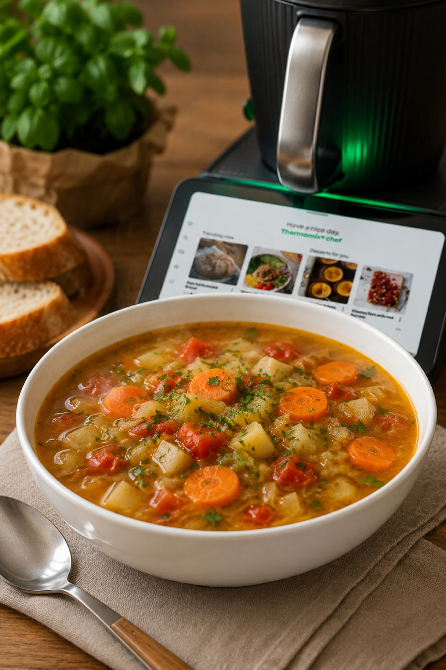 Weißkohlsuppe mit Gemüse aus dem Thermomix
