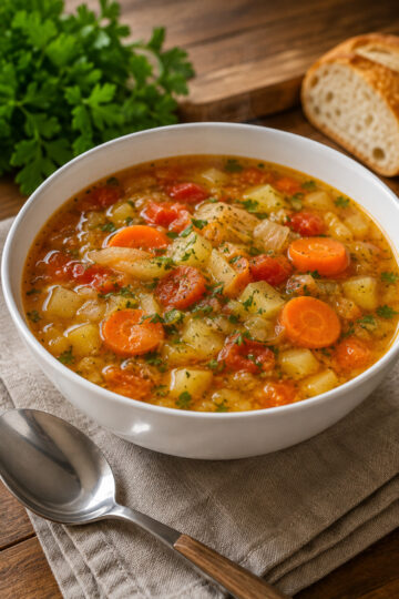 Weißkohlsuppe mit Gemüse aus dem Thermomix