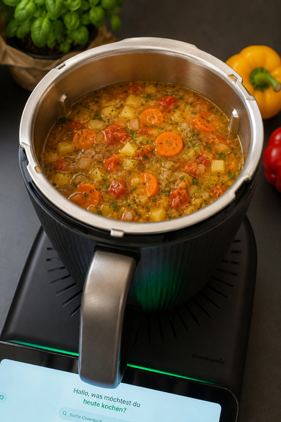 Weißkohlsuppe mit Gemüse aus dem Thermomix