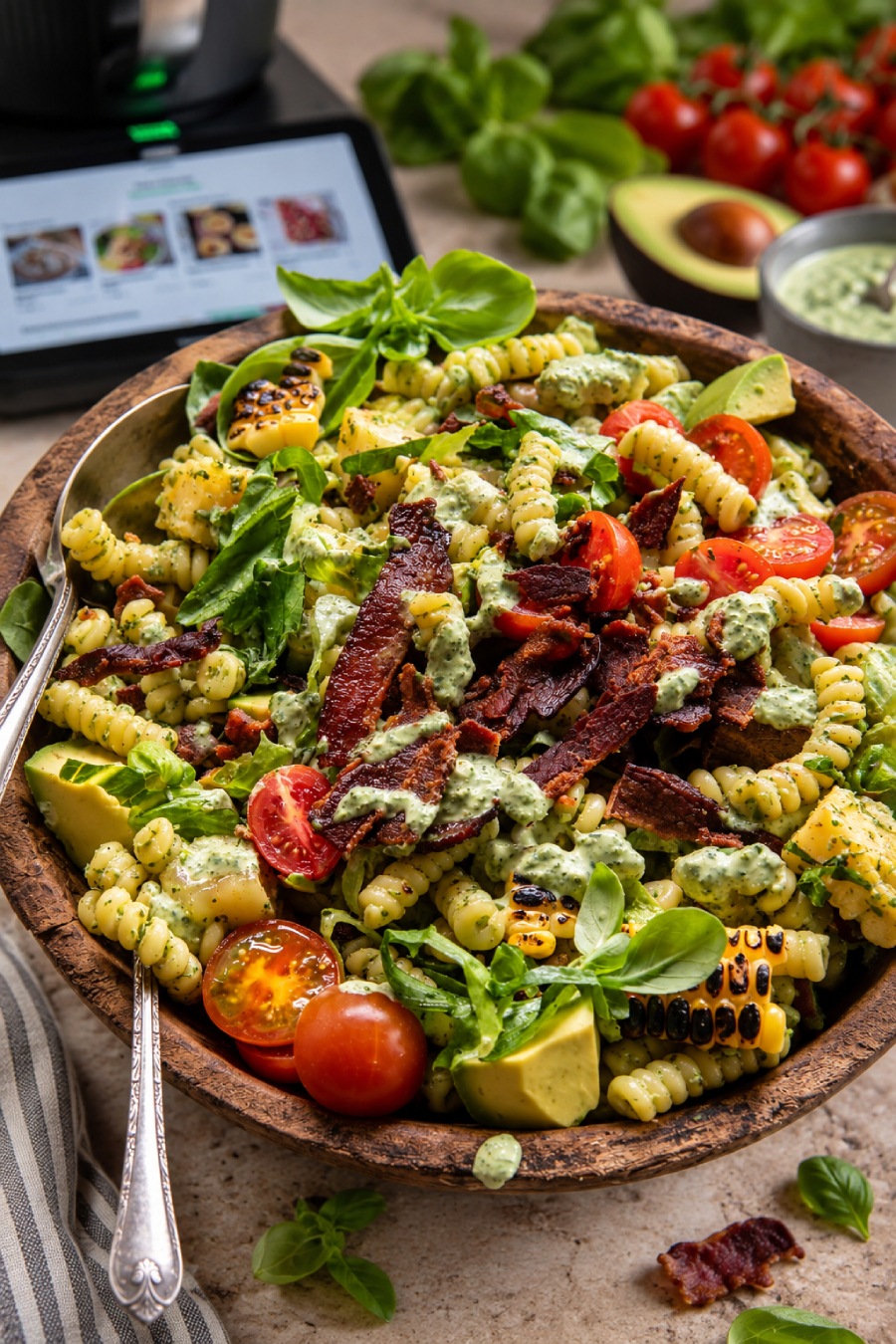 BLT Pasta Salat aus dem Thermomix BLT Pasta Salat aus dem Thermomix
