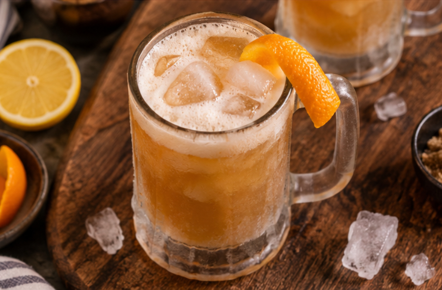 Gefrorener Bourbon-Bier-Amaro-Cocktail aus dem Thermomix Gefrorener Bourbon-Bier-Amaro-Cocktail aus dem Thermomix