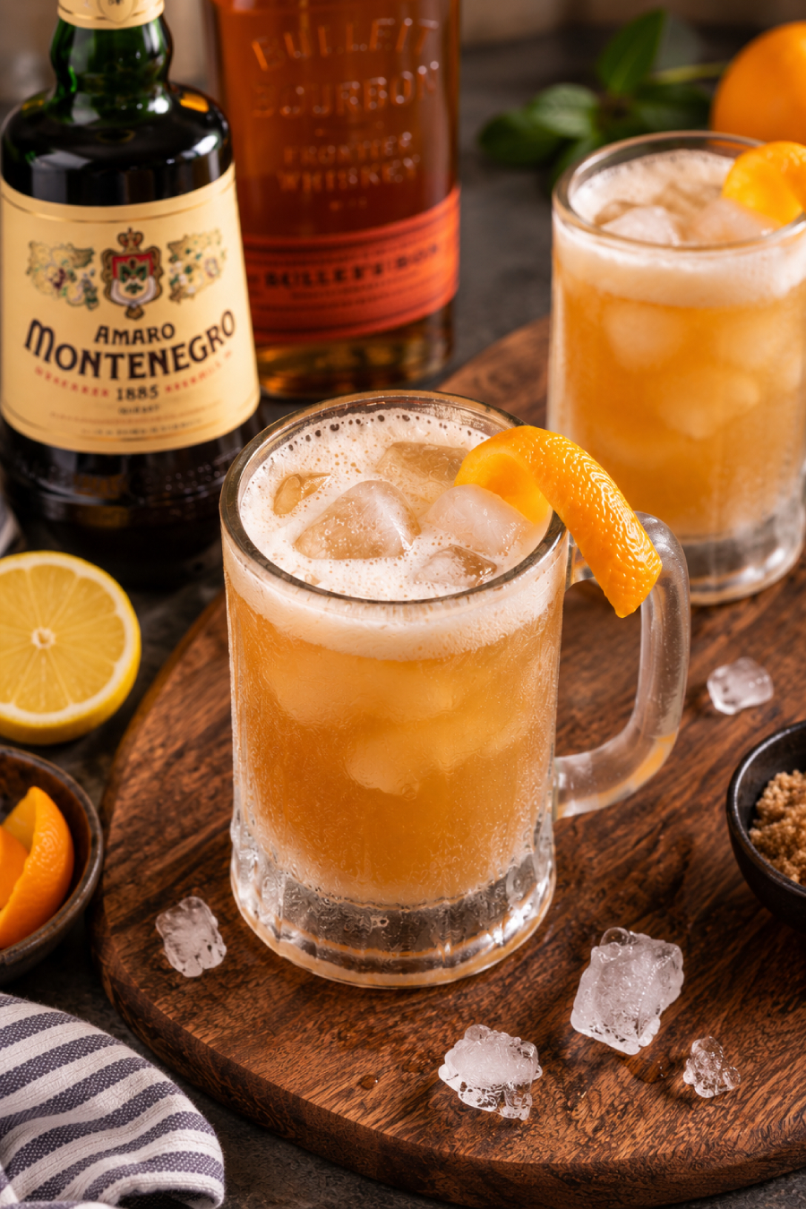 Gefrorener Bourbon-Bier-Amaro-Cocktail aus dem Thermomix Gefrorener Bourbon-Bier-Amaro-Cocktail aus dem Thermomix