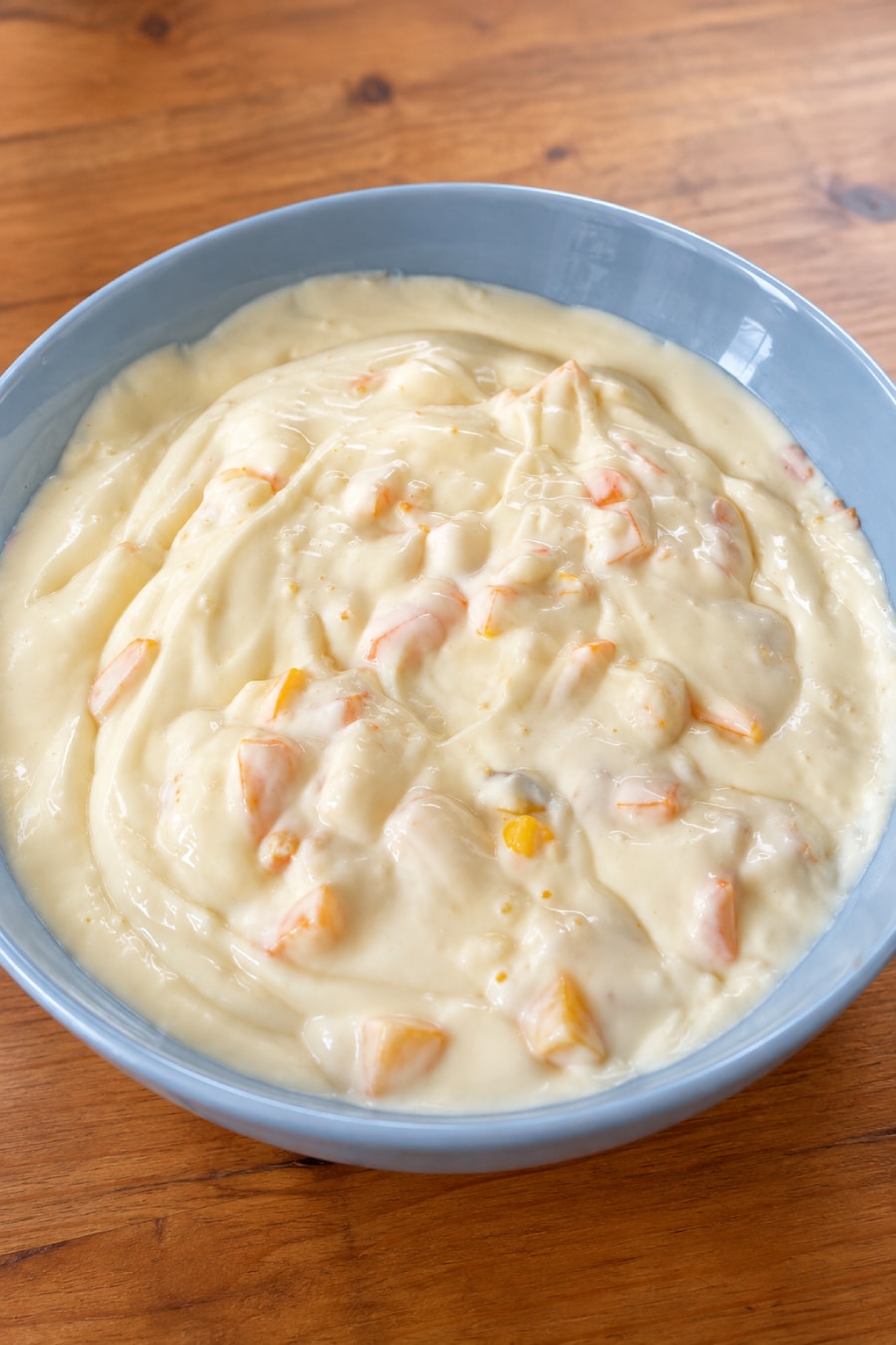 Quarkspeise mit Pfirsichstückchen aus dem Thermomix